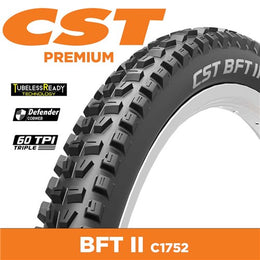 CST Tyre BFT II C1752N - 29x2.4 - Folding 60 TPI - Defender CobWeb - TR