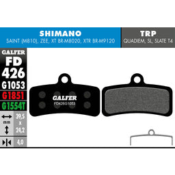 FD426 Galfer Brake Pad Standard Shimano Saint ZEE