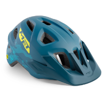 ELDAR MIPS - Petrol Blue Camo / Matt - Kids Helmet
