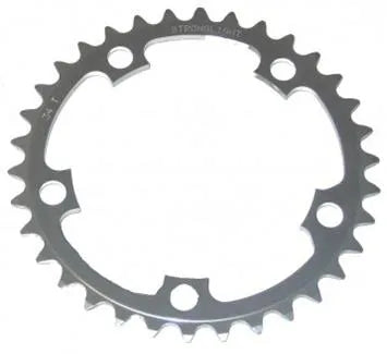 CHAINRING - ROAD "STRONGLIGHT", 34T, 5083 Silver - 110mm BCD, 5 Hole for 9/10 Spd